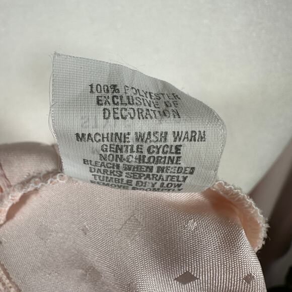 Vintage Indulgence Peach Satin Dot Cami Size 34 USA Made 90s Y2K Lingerie Top - Picture 12 of 12